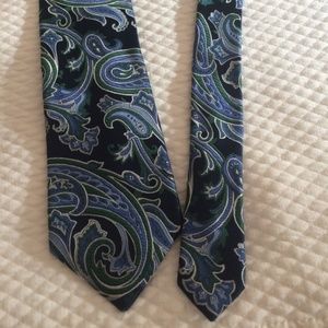 Tasso Elba Silk Paisley Blue Men Tie